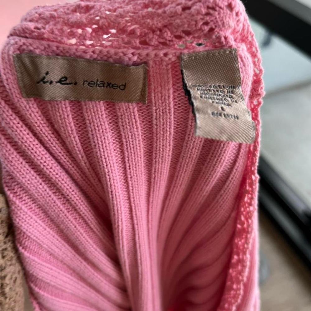 Pink Ribbed Women's Sweater - Picture 5 of 6